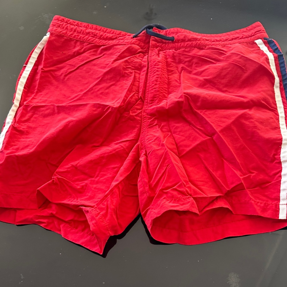 Tori Richard Men’s Swim Shorts Red Pool Bar Size 34